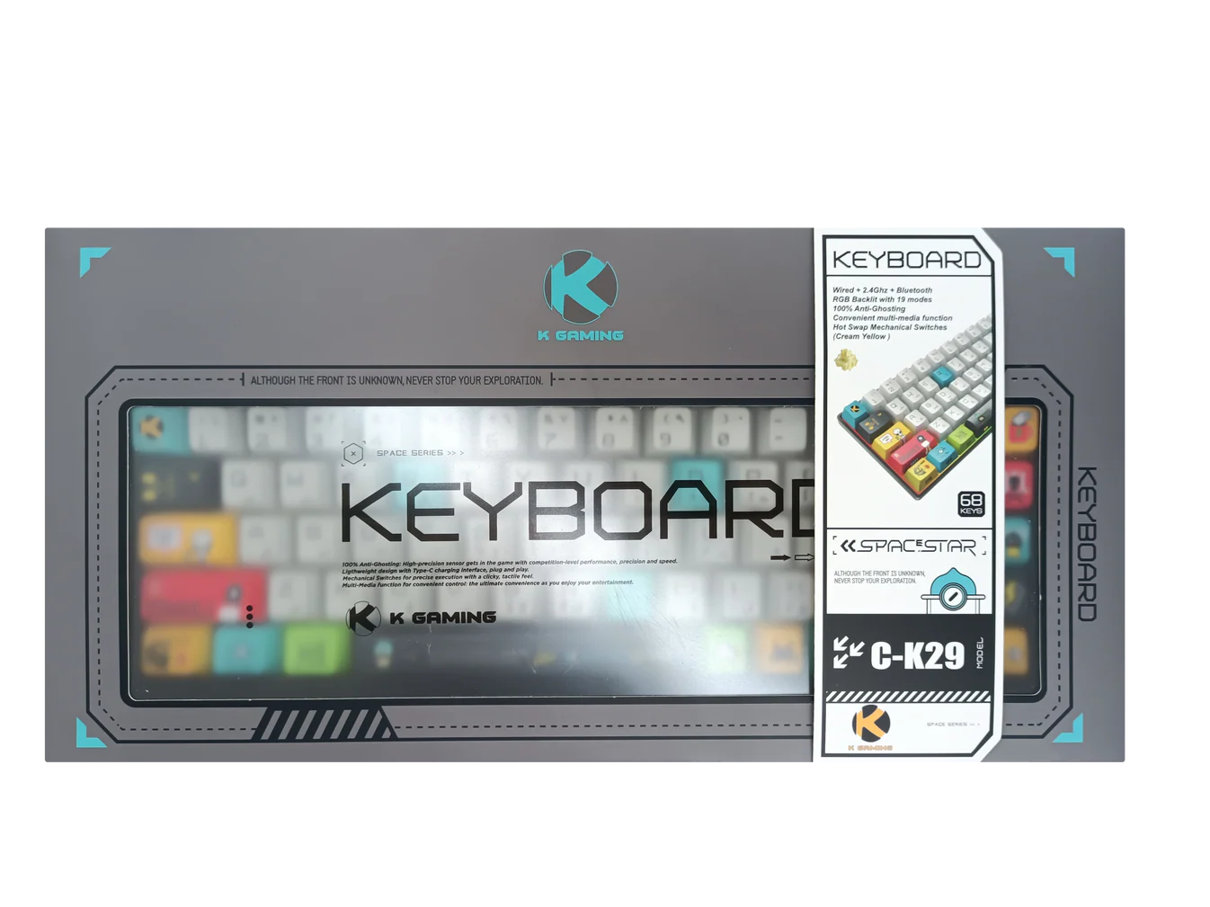 Space Star Tri-Mode Gaming Keyboard Cream Yellow