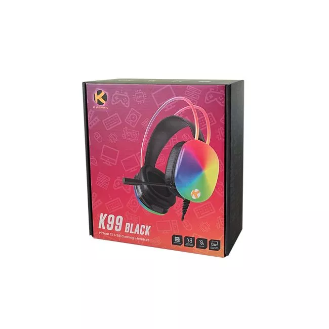 K99 Virtual 7.1 USB Gaming Headset - Black